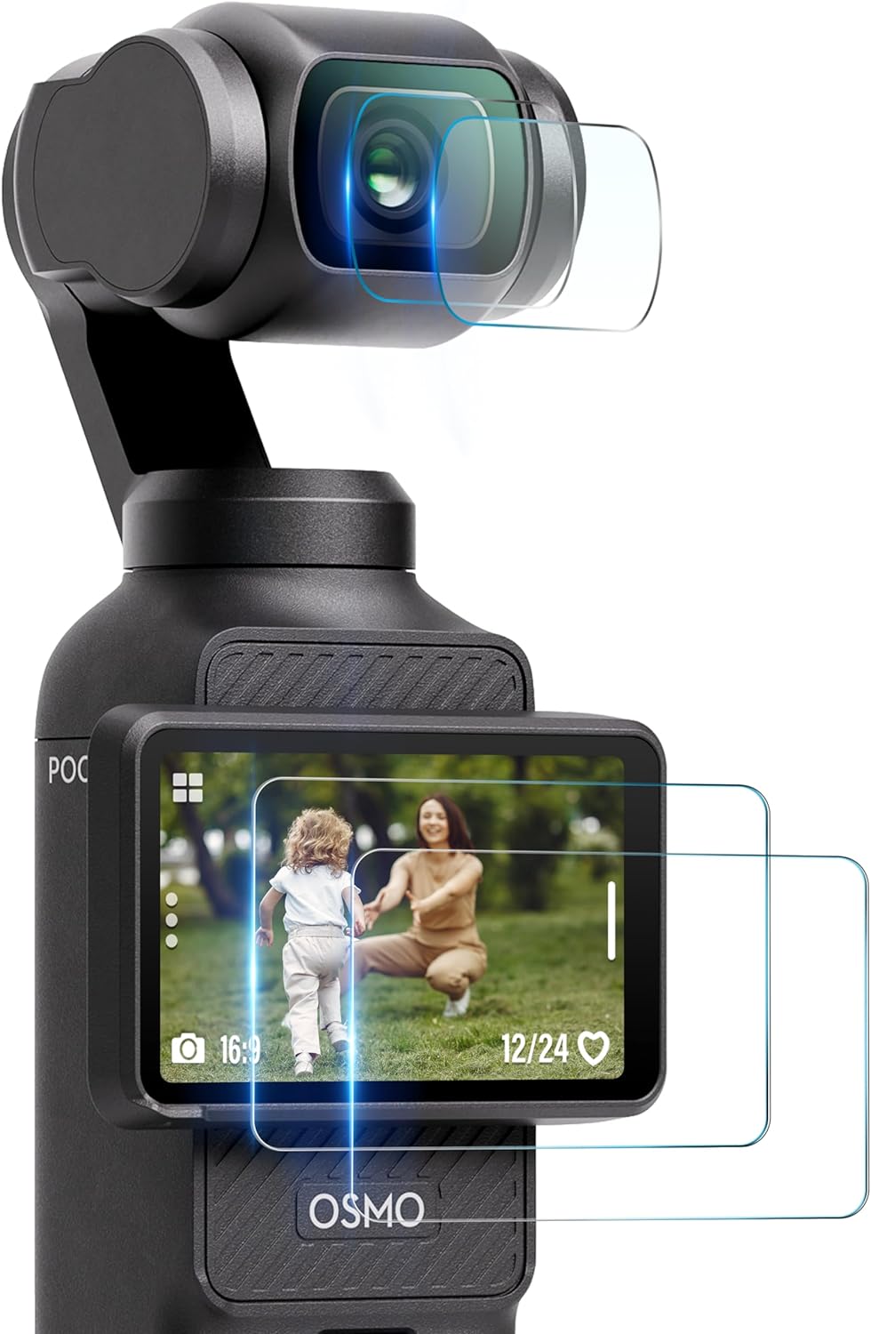 STARTRC Screen Protector for DJI Osmo Pocket 3 Creator Combo,9H Hardness HD Tempered Glass Film LCD Screen Proctector + Lens Protector for DJI Pocket 3 Accessories