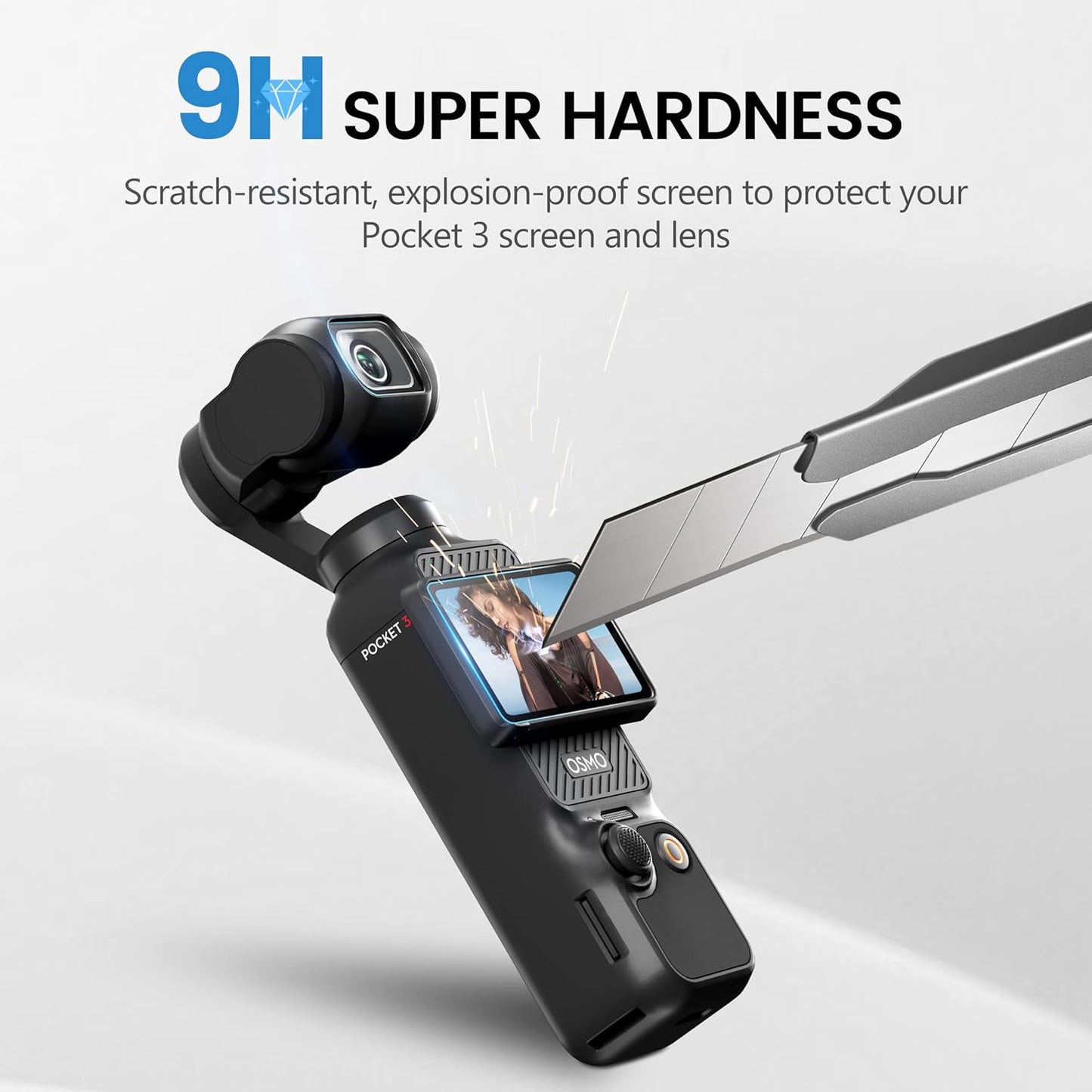 STARTRC Screen Protector for DJI Osmo Pocket 3 Creator Combo,9H Hardness HD Tempered Glass Film LCD Screen Proctector + Lens Protector for DJI Pocket 3 Accessories