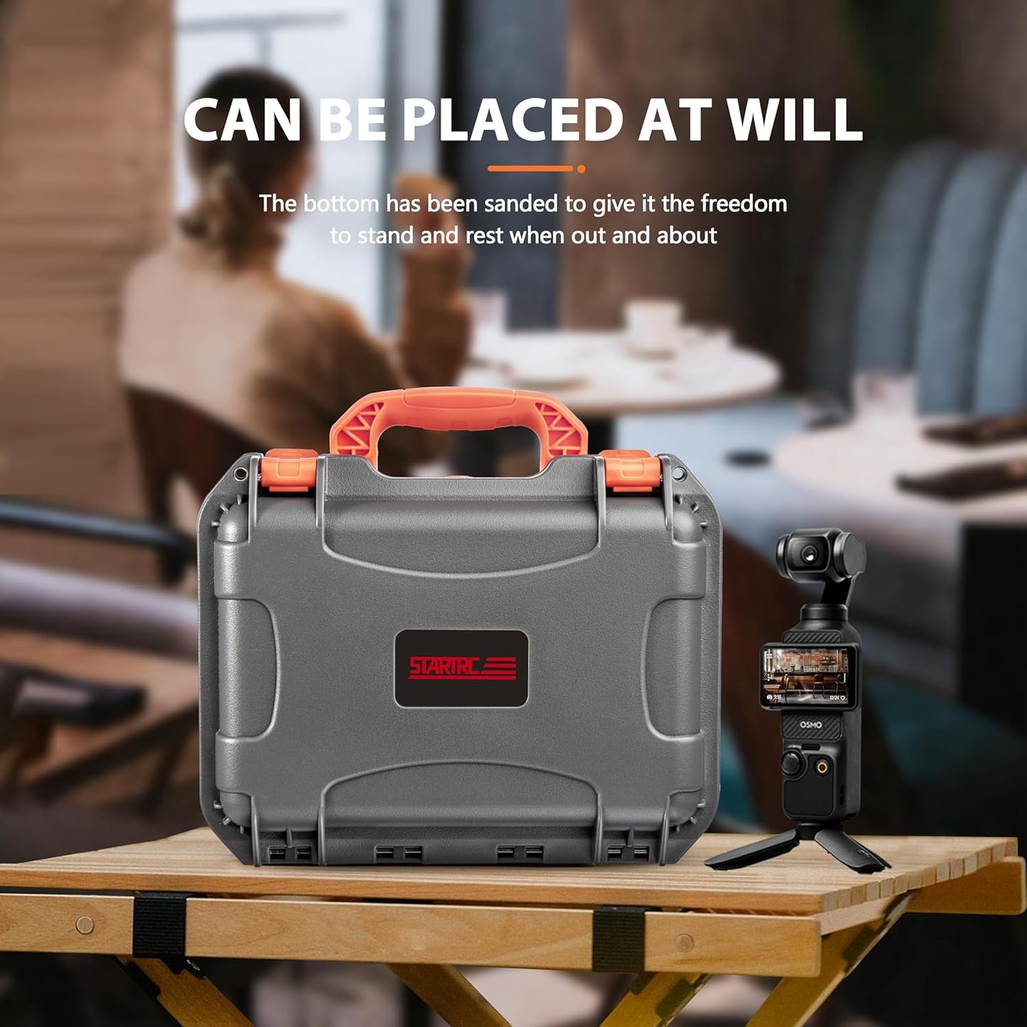 STARTRC OSMO Pocket 3 Hard Case, Multifunctional Portable Waterproof Hard Case for DJI Pocket 3 Creator Combo Camera Accessories
