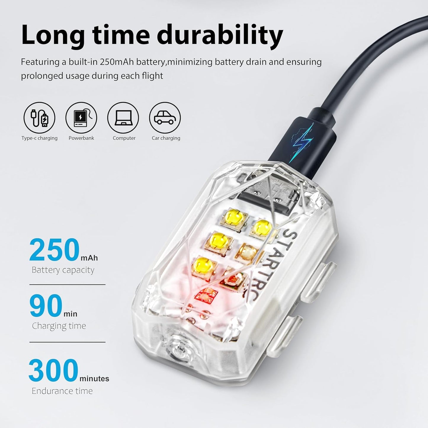 STARTRC Upgrated Universal Strobe Light (Visible for 5 kms)