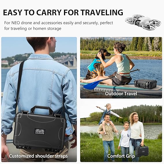 STARTRC Neo Case, Waterproof Carrying Hard Case for DJI Neo Fly More Combo with RC-N3/N2 Remote Controller