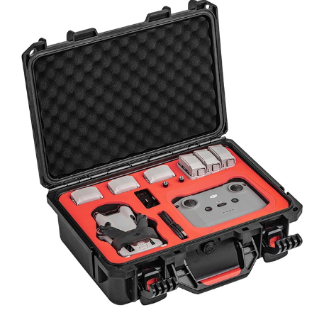 Waterproof Case for DJI Mini 4 Pro/ Mini 3 Pro/ Mini 3 Fly More Combo (Compatible with DJI RC/ DJI RC 2/ DJI RC-N1/N2) (Red)