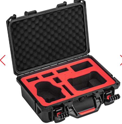 Waterproof Case for DJI Mini 4 Pro/ Mini 3 Pro/ Mini 3 Fly More Combo (Compatible with DJI RC/ DJI RC 2/ DJI RC-N1/N2) (Red)