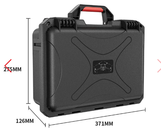 Waterproof Case for DJI Mini 4 Pro/ Mini 3 Pro/ Mini 3 Fly More Combo (Compatible with DJI RC/ DJI RC 2/ DJI RC-N1/N2) (Red)