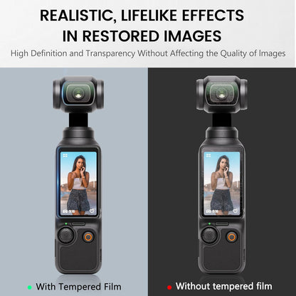 STARTRC Screen Protector for DJI Osmo Pocket 3 Creator Combo,9H Hardness HD Tempered Glass Film LCD Screen Proctector + Lens Protector for DJI Pocket 3 Accessories
