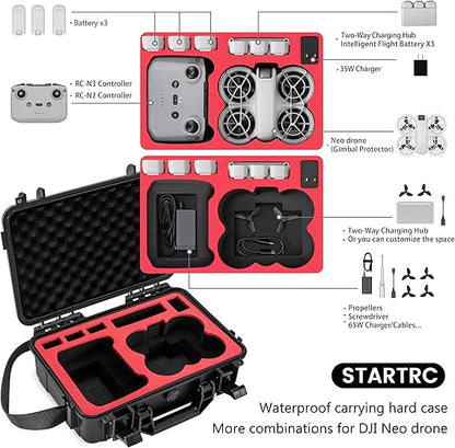 STARTRC Neo Case, Waterproof Carrying Hard Case for DJI Neo Fly More Combo with RC-N3/N2 Remote Controller