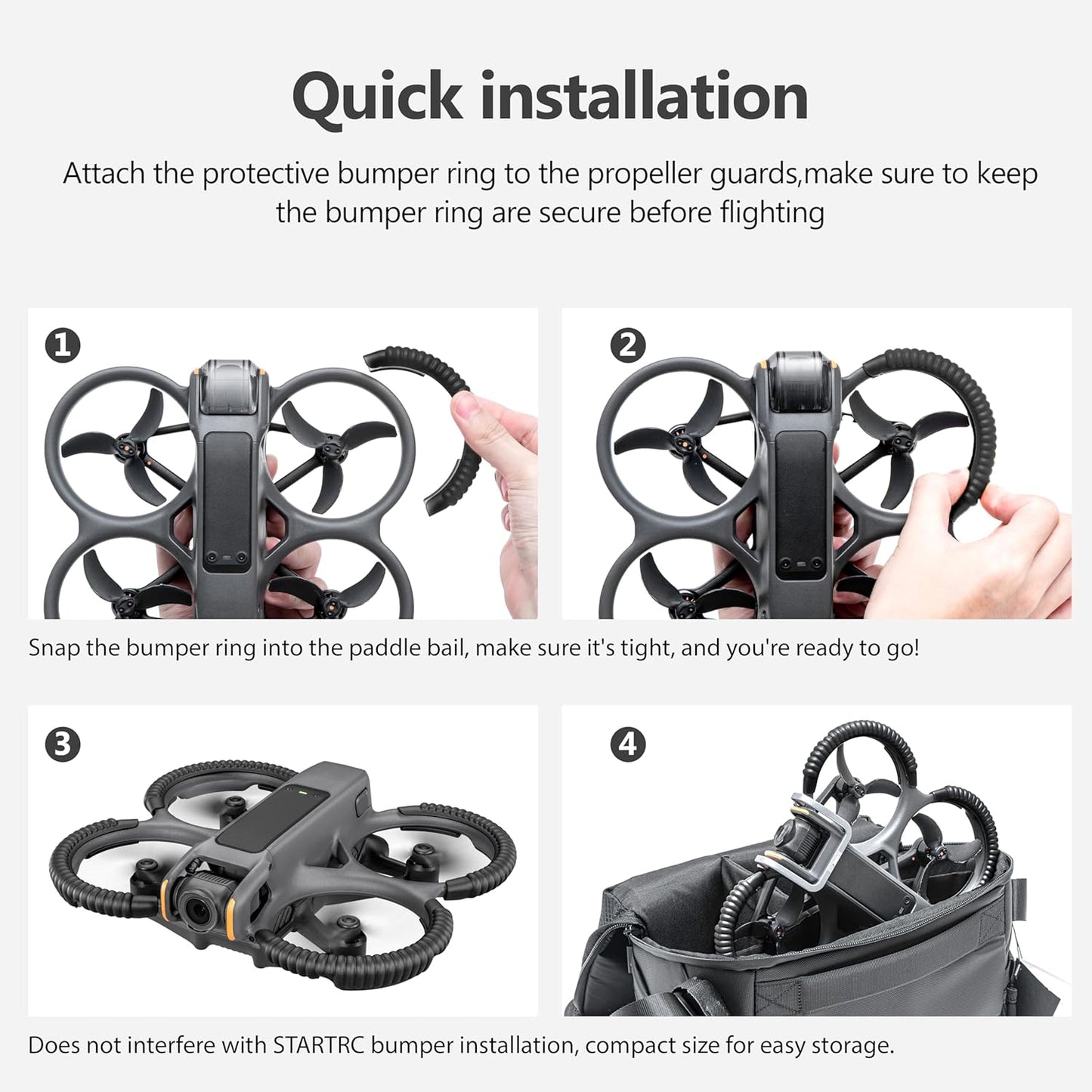 STARTRC Bumper Guard for DJI Avata 2(Black)