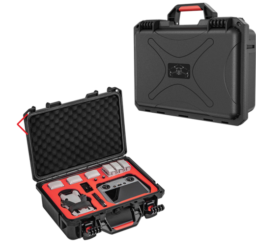 Waterproof Case for DJI Mini 4 Pro/ Mini 3 Pro/ Mini 3 Fly More Combo  (Compatible with DJI RC/ DJI RC 2/ DJI RC-N1/N2) (Red)